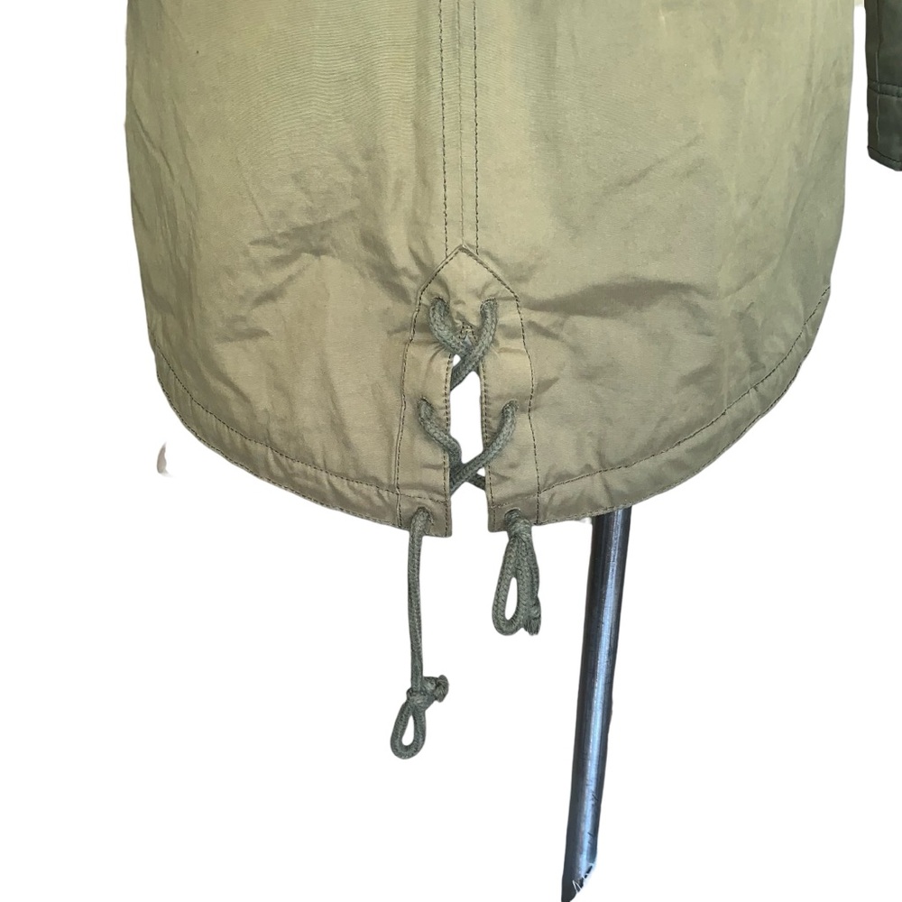 Hollister Olive Green Parka with Faux Fur Hood - Picture 14 of 16